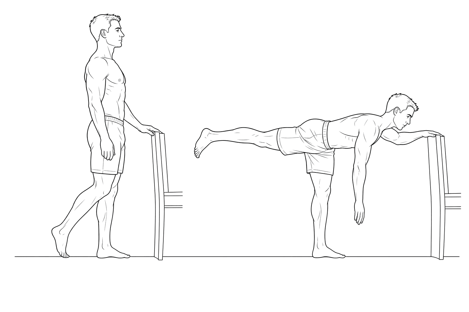 Single-leg RDL / hip hinge