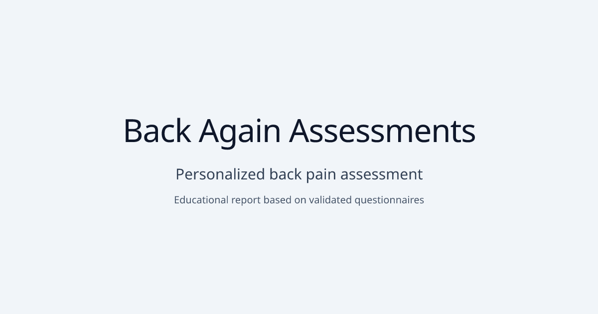 Back Pain Assessment & Custom Rehab Programs | Back Again